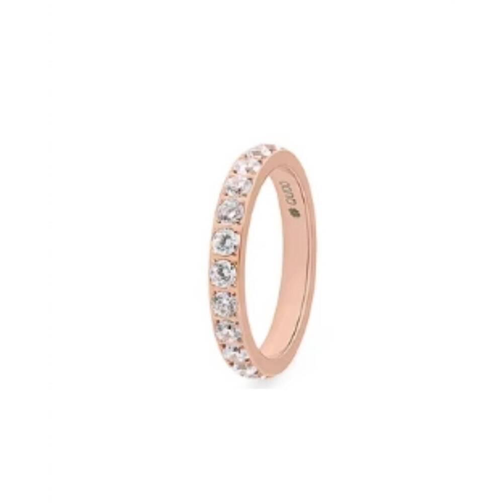 NEW QUDO women's spacer eternity ring in rosegold